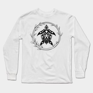 Floral Turtle Art Long Sleeve T-Shirt